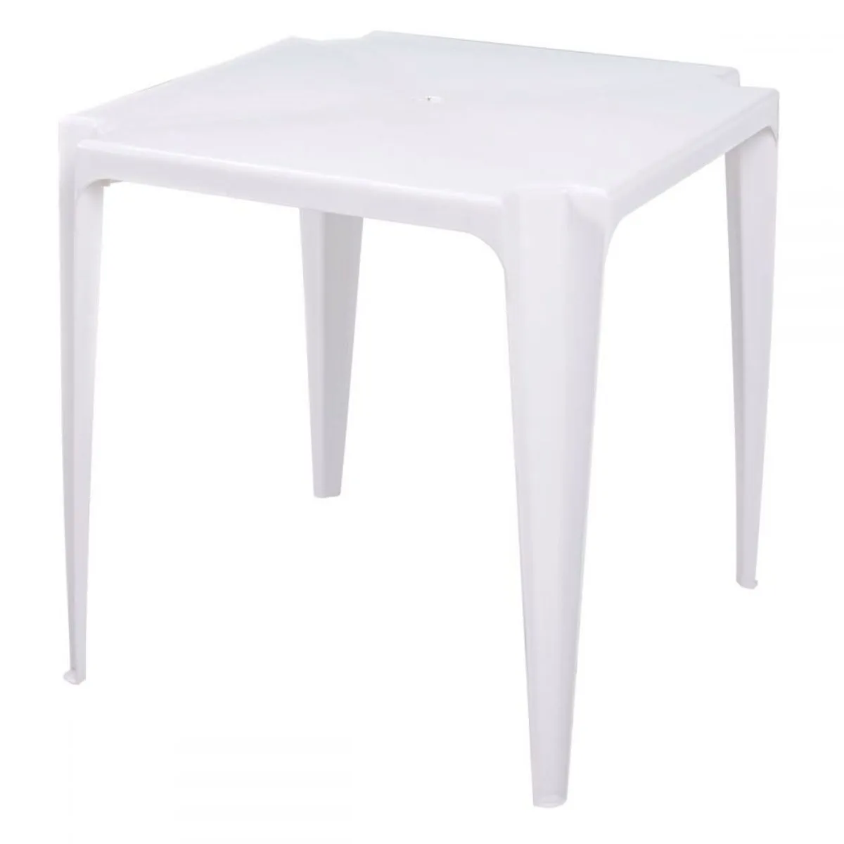 Mesa de Plástico Quadrada Branco 70x70cm